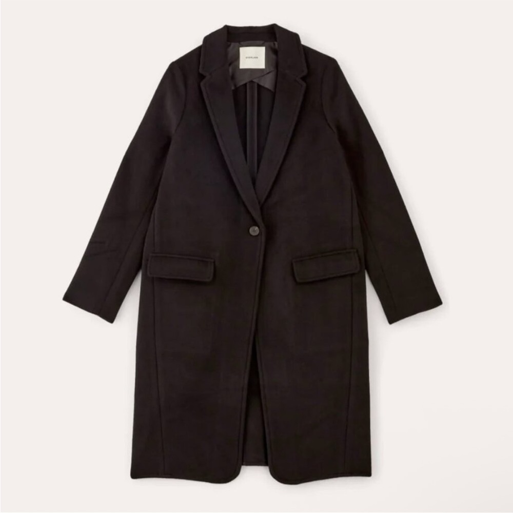 Everlane, The Topcoat in Wool, Black, XS, NWT